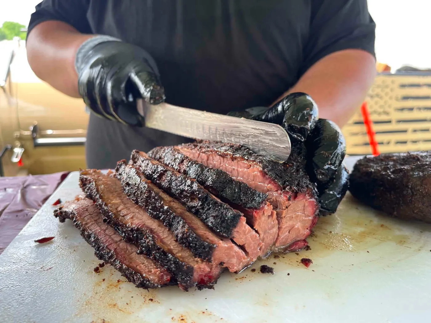 Sliced brisket